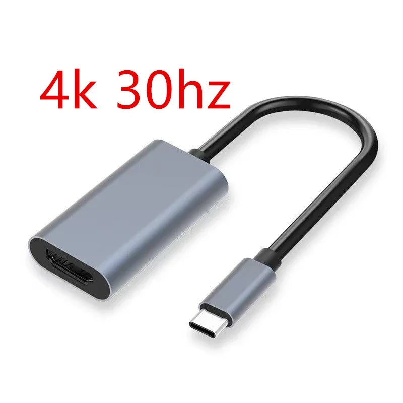 TYPE C to HDMI-Compatible 4K Adapter USB C USB3.1 Male to HDTV Female Converter Cable for Laptop Tablet TV MacBook