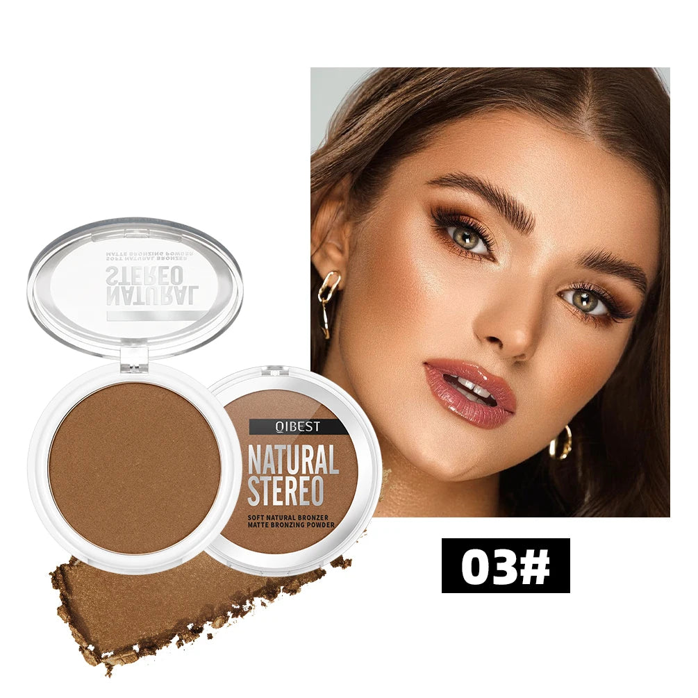 QIBEST Cream Contour Palette Dark Bronzing Powder Charlotte Makeup For Face Highlighter Bronzer Long-Lasting Concealer Cosmetics