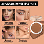 QIBEST Cream Contour Palette Dark Bronzing Powder Charlotte Makeup For Face Highlighter Bronzer Long-Lasting Concealer Cosmetics
