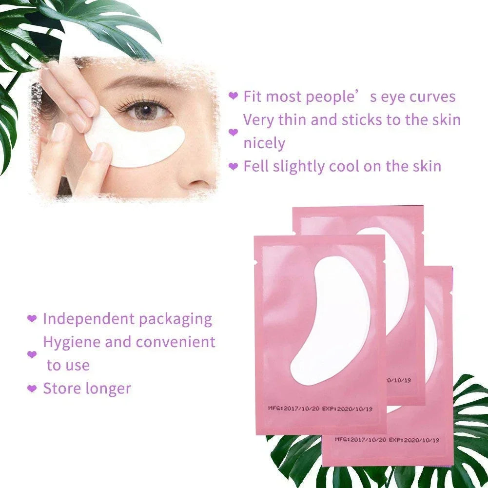 100pairs eye patches eyelash extension under eyelashes fake lashes stickers lash extension supplies patches for building eyelid