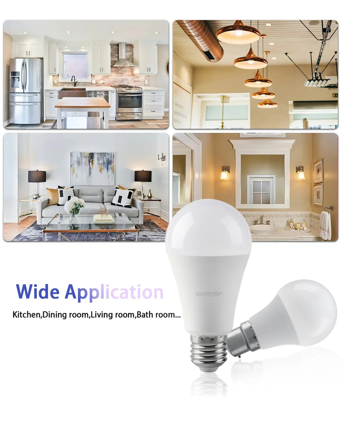 10pcs/lot LED bulb E27 AC 110V 220V 3W 8W 9W 12W 15W 18W 20W 24W LED A60 G45 lamp Saving Cold Warm White Bulbs for Home Light