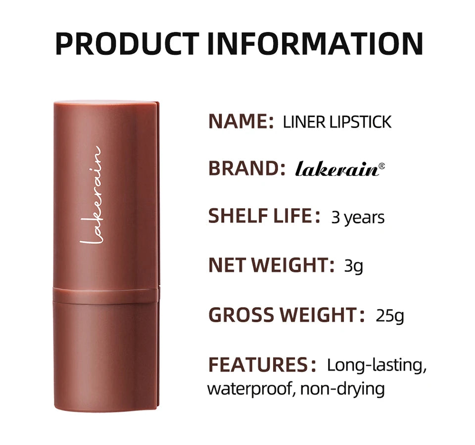 Matte Liner Lipstick Pen Gradient Lip Liner Red Brown Lipsticks Pencil Lasting Waterproof Lip Stick Sexy Women Lip Cosmetics