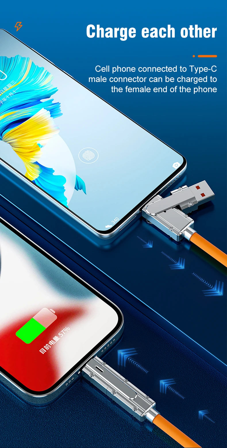 4 In 1 120W USB Type C to Type C IOS Cable 3 IN 1 PD 100W Fast Charging Data Cable for iPhone 11 12 13 14 15 Pro Max Samsung S24