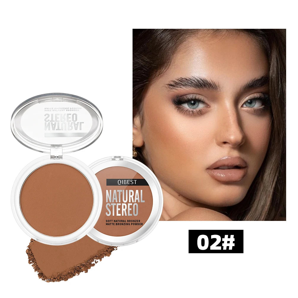 QIBEST Cream Contour Palette Dark Bronzing Powder Charlotte Makeup For Face Highlighter Bronzer Long-Lasting Concealer Cosmetics