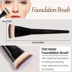 MAANGE 3pcs Makeup Brush Set Angle Round Flat Head Foundation Brush Soft Bristle With Box Skin-friendly Makeup Tool for Beauty