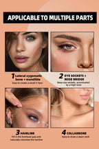 QIBEST Cream Contour Palette Dark Bronzing Powder Charlotte Makeup For Face Highlighter Bronzer Long-Lasting Concealer Cosmetics