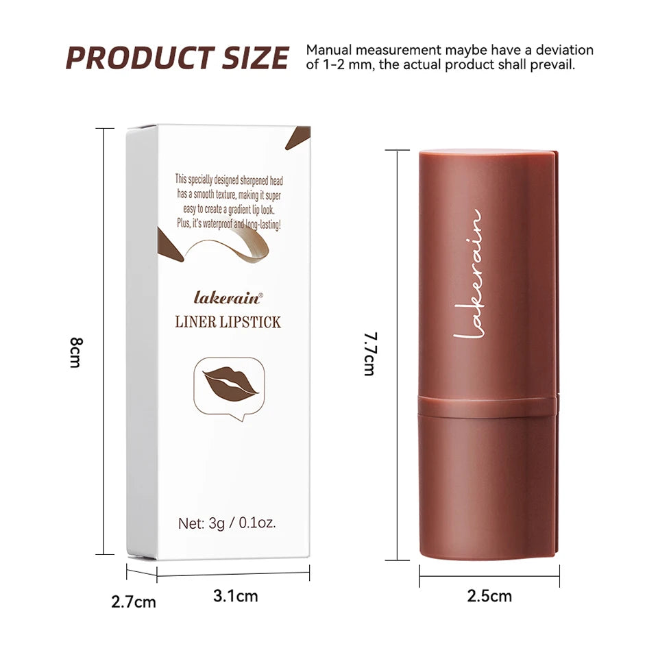 Matte Liner Lipstick Pen Gradient Lip Liner Red Brown Lipsticks Pencil Lasting Waterproof Lip Stick Sexy Women Lip Cosmetics